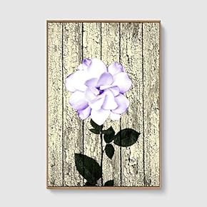 Framed Canvas Home Artwork Decoration Vintage Wood Canvas Wall Art for Living Room, Bedroom - 16x24 inches