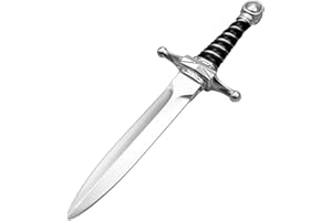 Hoappa Hard Foam Dagger for Martial Arts Weapons, Realistic Fake Short Sword Prop for Costume Accessory