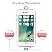 iPhone 7 Clear Case, Vcloo Waterproof Case for iPhone 7,Transparent Crystal Case, Dust Proof Snow Proof Shockproof Heavy Duty Slim Protective Cover Case for iPhone 7 with Screen Protector (Pink)
