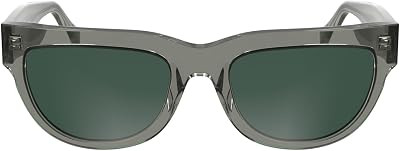 Women's Sunglasses CKJ25600S - Grey To Dark Grey with Solid Green Lens