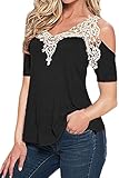 Chase Secret Womens Summer Crochet Short/Long Sleeve Casual Tops Blouse Shirt
