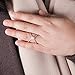 OPALBEST Ideas Criss Cross Rose Gold Plated Ring with White Pear Shaped Opal for Women and Girls