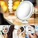 Cymas 7× Magnifying Lighted Makeup Mirror, 15 Min Auto Turn Off, Dimmable Daylight LED Travel Vanity Mirror, Compact, Cordless, 360 Rotation, Strong Locking Suction Bathroom Mirror