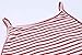 Halife Women Sexy Halter Neck Stripes Sleeveless Casual Party Beach Long Tank Dress Sundress Red XL