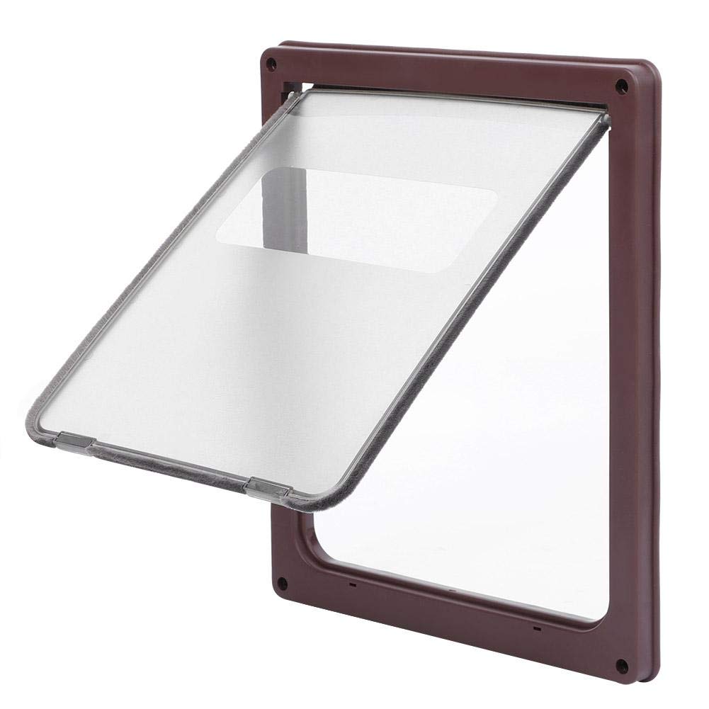Pet Dog Cat Safe Door Weatherproof Dog Doors Four Rotation Ways Dog Doors Plastic Pet Door with Soft Tinted Flap for Dogs and Cats(#2)