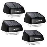 Solar Fence Post Lights OTHWAY Outdoor Waterproof Colorful Decorative Wall Lights Easy Installation Dark Sensing