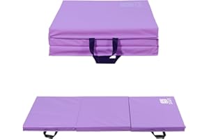 Modern-Depo Gymnastics Mat Tri-Fold 6'X2'X2" Thick With Handle, Waterproof Cover, 100% EPE Core