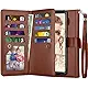 Njjex for Galaxy Note 8 Case, for Note 8 Wallet Case, PU Leather [9 Card Slots] ID Credit Folio Flip Cover [Detachable] [Kickstand] Magnetic Phone Case & Wrist Strap for Samsung Note 8 [Rosegold]