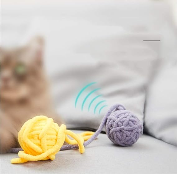 Amazon Igughi 猫 おもちゃ 猫 ボール 噛むおもちゃ 毛糸 ボール ストレス解消 猫じゃらし 運動不足解消 猫のおもちゃ 音が出る 5個入り Igughi ボール 通販