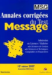Annales corrigées du test MESSAGE