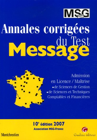 Annales corrigées du test MESSAGE