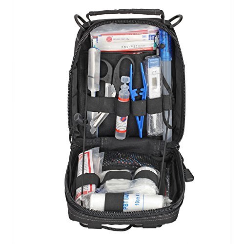 Tactical MOLLE Rip-Away EMT Medical First Aid IFAK Pouch (Bag Only) (Black)