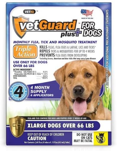 VetGuard Plus For Dogs XLarge over 66 LBS 4 Month Supply by VetGuard Plus