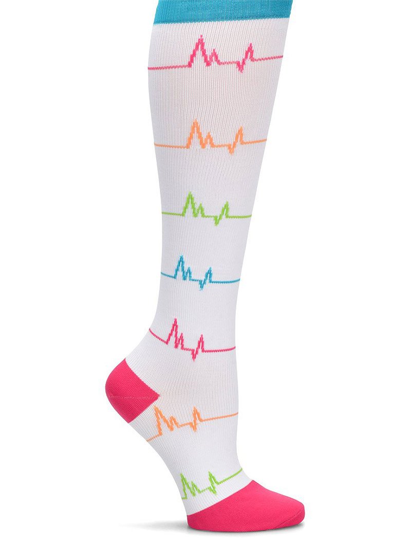 Nurse Mates Compression Socks Regular Calf Up To 17\" Color: Lemon Squeezy, Size: OS