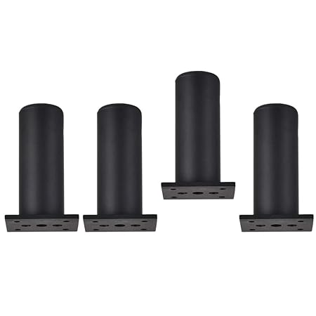 Fenteer 4 stk Betterhöhung Tischerhöher Möbelerhöher Erhöhung Beine Füsse für Bett Sofa - Schwarz, 10 cm
