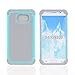 OHOH Premium Soft Silicon Plastic Dual Layer Armor Full-Body Super Protection Case for Galaxy S6(Hot Blue)
