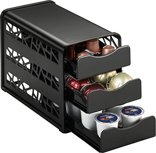 Java Concepts 24 Count Black 3-Tier Drawer for K-Cups Java Concepts 24 Count Black 3-Tier Drawer for K-Cups
