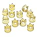Dreadlocks Beads Dread Lock Crown Metal Cuffs Hair Accessories Decoration Filigree Tube 50pcs (Golden)