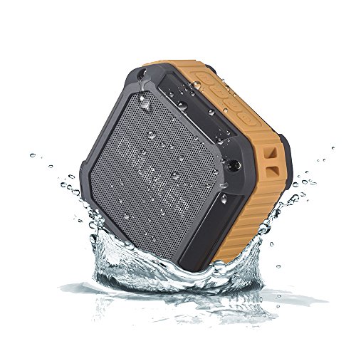 Updated Version Omaker M3 Outdoor Sport Rugged Square Design SplashProof&Shockproof Portable Bluetooth Speaker Shower speaker with NFC Tap & Play Technology (Orange)