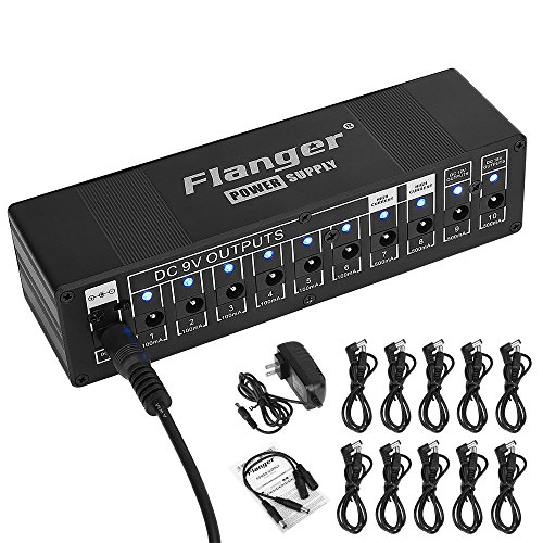 Guitar Pedal Power Supply, Irich Pedalboard Effect Pedal Connect Supply with Isolated Short Circuit/Overcurrent Protection - Isolated 9 Output Power Supply Unit for Guitar Effects/Pedal Boards