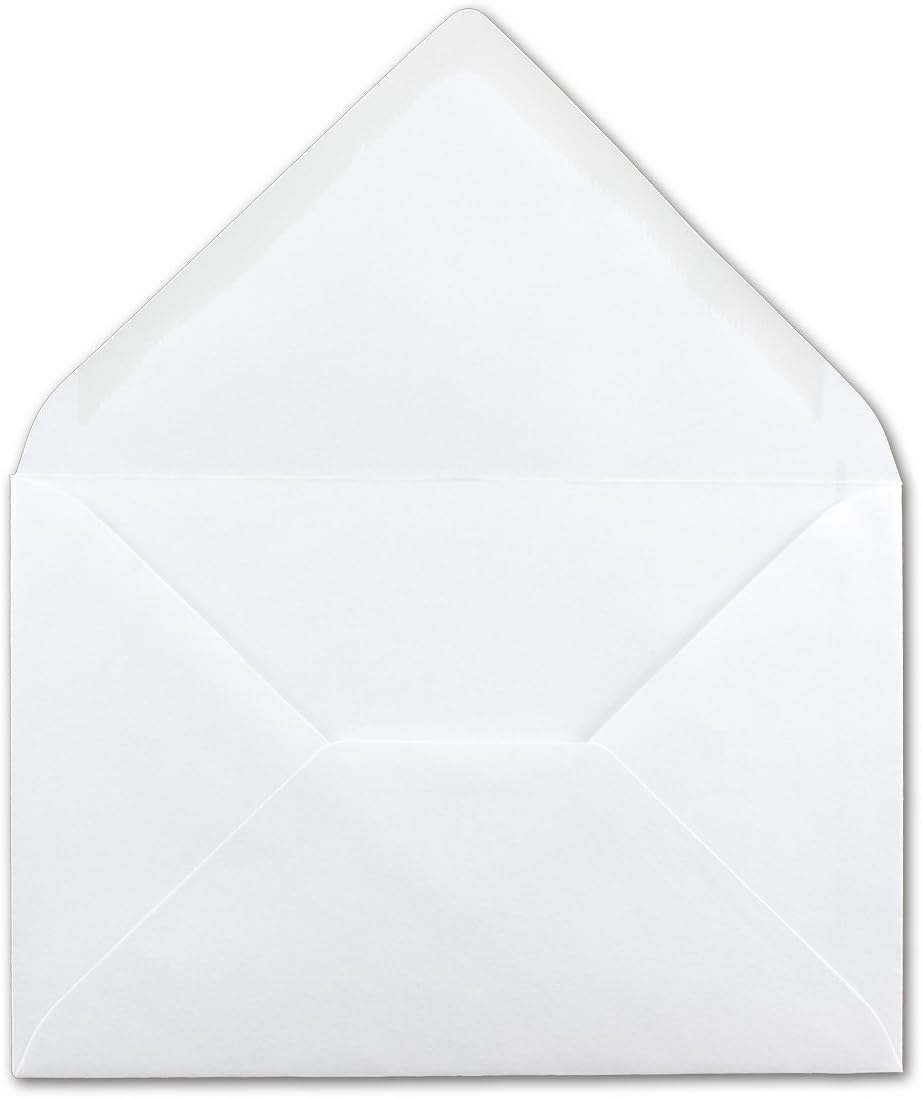 DIN B6 White Envelopes, White wet bonding, 50 envelopes - Image 4