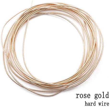 Jimin_10g/lot Jewelry Accessories Embroidery Badge mat,Hard Old Work Embroidery,French Bullion Wire,Copper Wire,Hand Made Accessories - (Color: Hard Wire-Rose Gold)