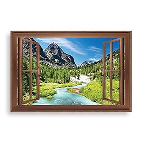 Framed Canvas Wall Art for Living Room, Bedroom Mountain View Canvas Prints for Home Decoration Ready to Hang - 16x24 inches