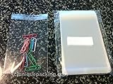 100 Pcs 2 3/4 x 2 3/4 Clear Resealable Cello Cellophane Bags Good for 2x2 Items, Coin Sleeve, Stamps