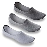 No Show Socks Women Non Slip Sock Cotton Low Cut Liner 3 to 6 Pack (D5-3 Pairs)