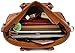 PRIME WEEK SALE- 40% OFF- YALUXE Women's Urban Style 3-Way Leather Work Tote Shoulder Bag Brown
