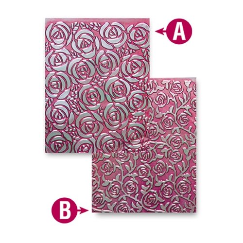 Spellbinders ES-016 M-Bossibilities Cabbage Roses Embossing Folder