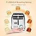 Toaster 2 Slice Stainless Steel Toasters,LCD Timer Display Compact Toaster Extra Wide Slots with 7 Bread Shade Settings&Defrost/Bagel/Cancel/Reheat Function,Removable Crumb Tray,900W Silver Toaster