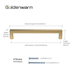 goldenwarm 20 Pack Champagne Bronze Cabinet Pulls