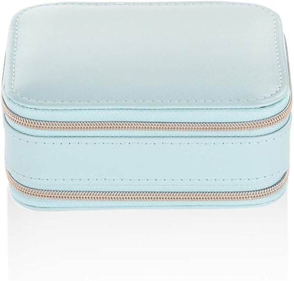 BYBAY 2-lagige Schmuckschatulle, tragbarer Aufbewahrungsbehälter mit