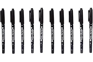 10Packs microblading pen, Professional Body Art Temporary Tattoo Marker Skin Marker Permanent Makeup Tool (Black)