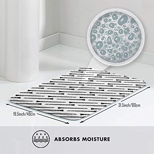 WOWINNER Luxury Clarinet Musical Instrument Floor Mat Size 19.7 by 31.5 Inch Maximum Absorbent Soft Non-Slip Thick Bath Rug Machine Wash Easier to Dry for Bedroom Kitchen Livingroom Bathroom Rug