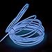 lychee EL Wire Neon Glowing Strobing Electroluminescent Light El Wire w/Battery Pack for Parties, Halloween Decoration (White, 9ft)