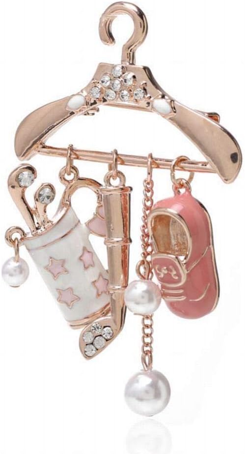 CLLCR Brooch - Fashion Personality Drop Oil Drying Rack Brooch/Elegant Dress Pearl Pendant/Boutonniere