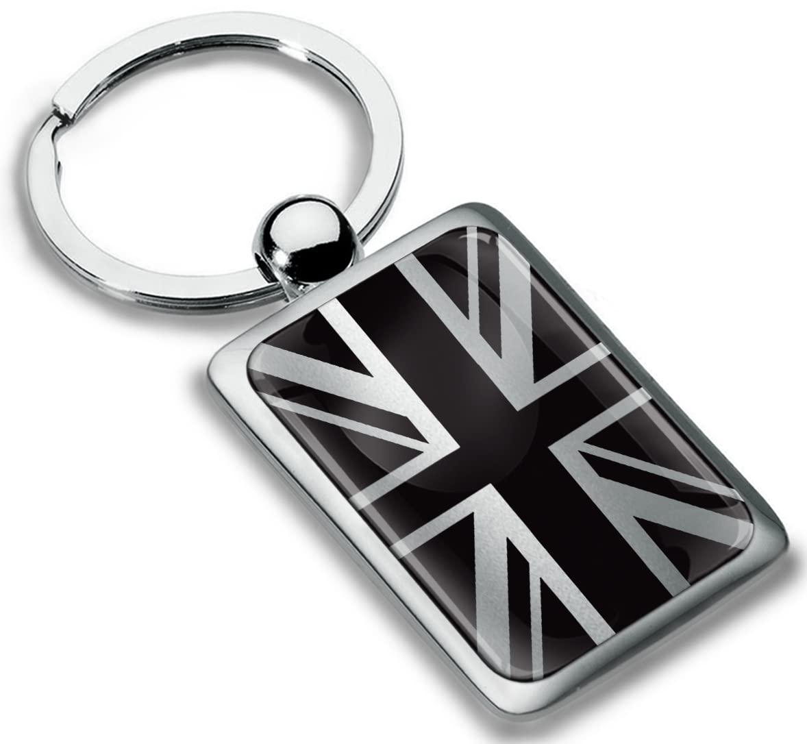 Biomar Labs Stainless Steel Metal Keychains Country Flag National Flags Design Durable Premium Accessory Car House Keys Backpack Gift Travel Souvenir (England UK GB Flag KK 270)