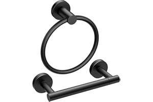 FORIOUS Toilet Paper Holder Towel Ring, Double Pivoting Commercial Toilet Tissue Roll Holders, SUS304 Stainless Steel Bathroo