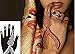 Pack of 5 RIGHT UPPER PART OF HAND AS SEEN IN VOGUE Indian Arabian Tattoo Reusable Stickers LAMINAU Stencils
