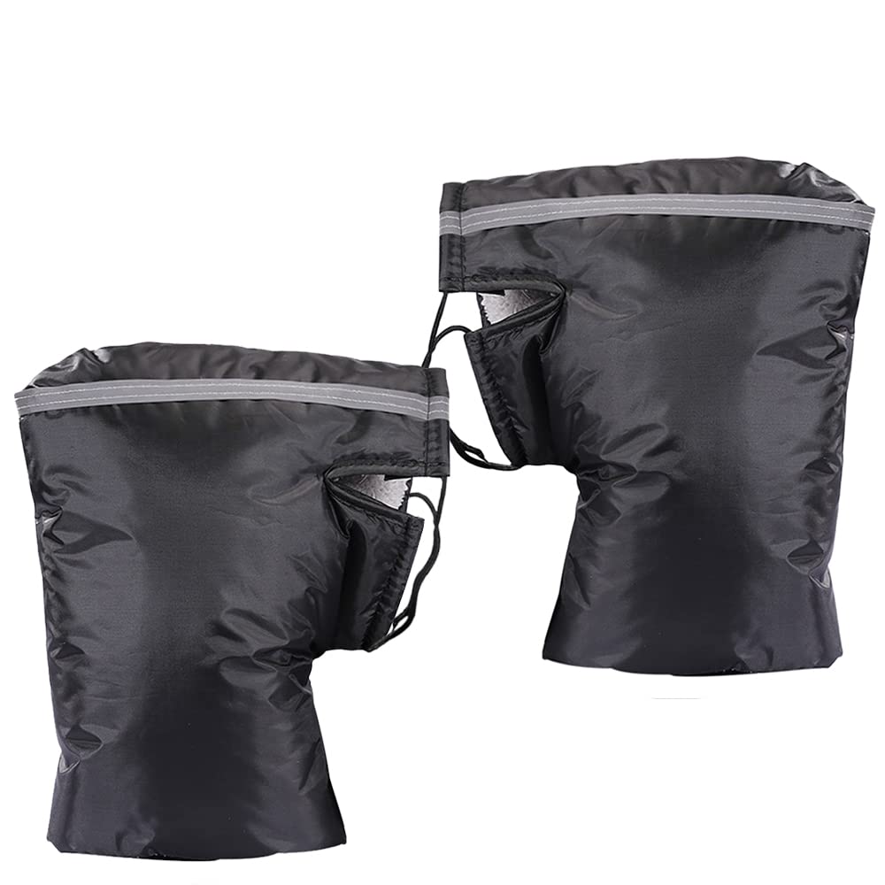 Photo 1 of 1 Pair Universal Motorcycle Handlebar Muffs Winter Compatible Snowmobile Hand Muffs Scooter Handlebar Thermal Gloves Protective Windproof Riding Gloves Thicken Handlebar Gauntlets