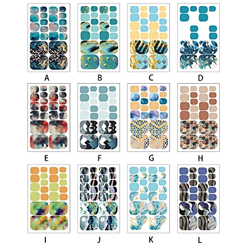 Nail Sticker,Toe Wraps Art Stickers Self Adhesive Tools for Women (J-6)
