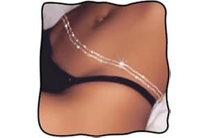 Nicute Rhinestone Waist Chain Crystal Layered Belly Chains Sparkly Summer Beach Bikini Sexy Body Jewelry for Women