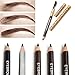 FUNOC Eyebrow Smooth Waterproof Cosmetic Beauty Makeup Eyebrow Pen Pencil With Brush