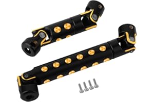 Pothyes 1/24 CNC Black Coating Brass Center Drive Shaft for Axial SCX24 RC Crawler Upgrade Parts (AXI90081 Deadbolt)