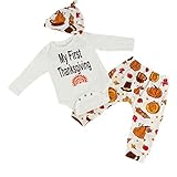 Puseky Newborn Baby Boy Girl Long Sleeve Romper+Pants+Hat Comics Clothes Outfits