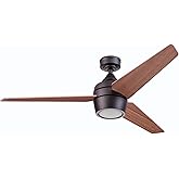 Honeywell Ceiling Fans Eamon Modern 52 Inch Ceiling Fan with Light, LED Fan with Remote Control, Indoor Fan, 3 Contemporary B
