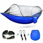 Camping Hammock with Mosquito Bug Netting Tent,iSPECLE Hanging Swing Outdoor Travel Hammock Bed with Tree Straps Stuff Sack Lightweight Folding Portable Easy to Set up Yard Backpacking Hiking Sleeping