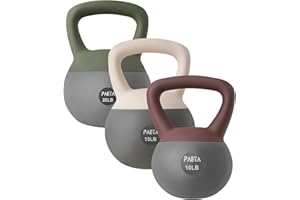 PAETA Soft Kettlebell for Home Fitness – Anti-Slip Grip & Wide Handle Design,Soft Kettlebell Set, Gentle Floor-Friendly Impact – 10lbs, 15lbs, 20lbs, for Home Functional Training